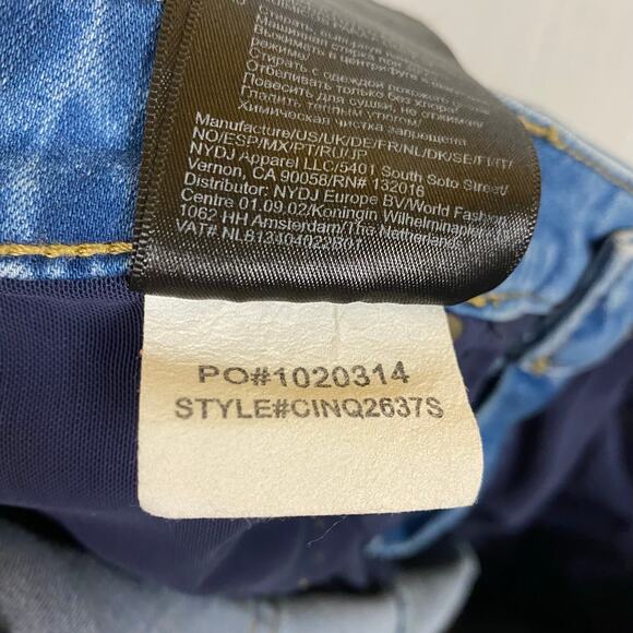 NYDJ Curves 360 Slim Straight Ankle Jeans Size 8 Short - Picture 6 of 7